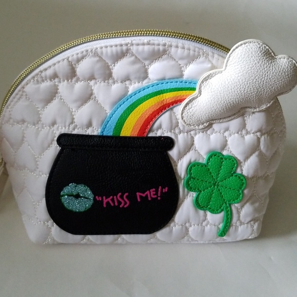 Betsey Johnson Handbags - NWT Betsey Johnson shamrock makeup bag